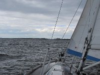 Så var det dags att segla cirka 40 sjömil norrut till Swinoujscie. Återigen hade vi god vind men nästan rakt emot, så det blev en del kryssande.